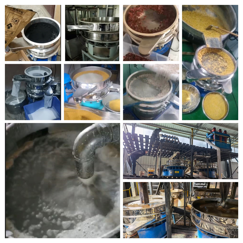 圓形振動篩適用行業(yè)：食品，陶瓷，醫(yī)藥，冶金，化工等行業(yè)。