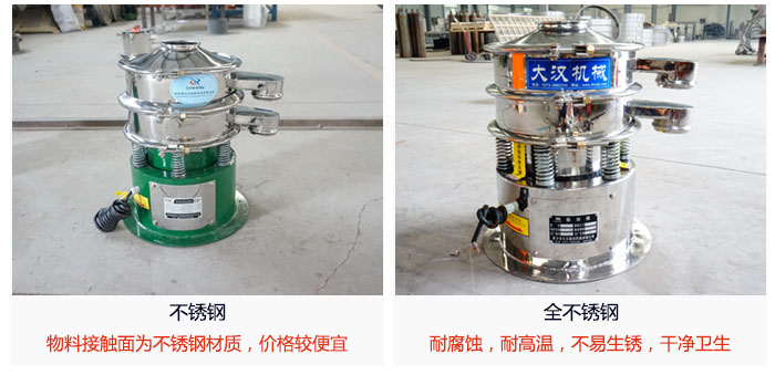 小型圓形篩做工采用：內(nèi)外拋光的制作方法，能夠保證產(chǎn)品的干凈。