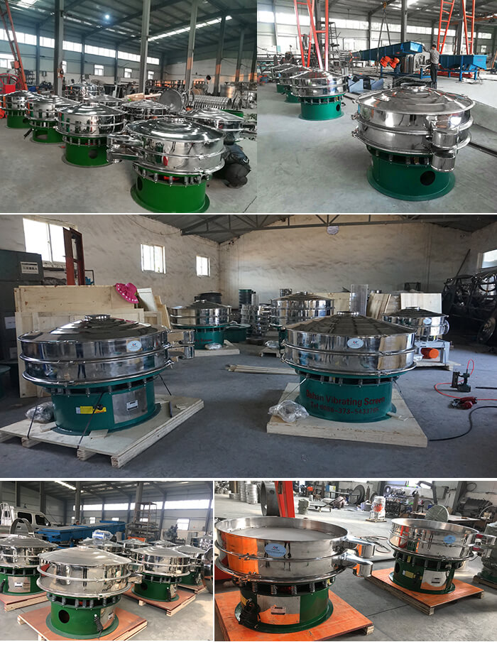 展示廳展示旋振篩，批量展示不銹鋼振動(dòng)篩，包裝氣體保護(hù)振動(dòng)篩，批量展示碳鋼旋振篩